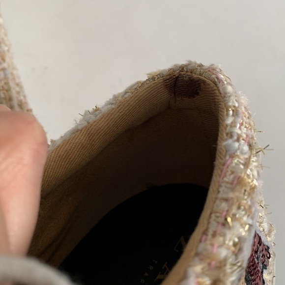 Zara Trafaluc Banana Sequin Tweed Sneakers - Picture 5 of 16